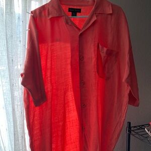 Coral Button-Up Shirt